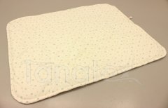 Pleny - Pratelná podložka - mentolové hvězdičky na bílém podkladu Pratelná podložka - mentolové hvězdičky na bílém podkladu